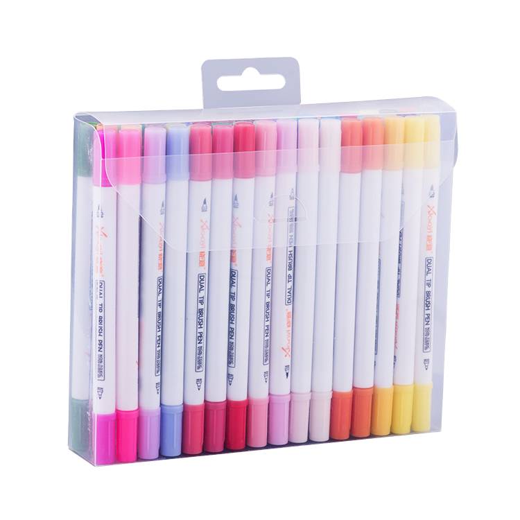 High Quality Dual Brush and Fine Tip Watercolor Marker Pens Sketch Marker Set For Drawing