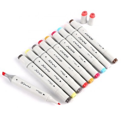 Permanent Dual Brush Tip 80 Colors Artist Markers Set Alcohol Based Art Markers